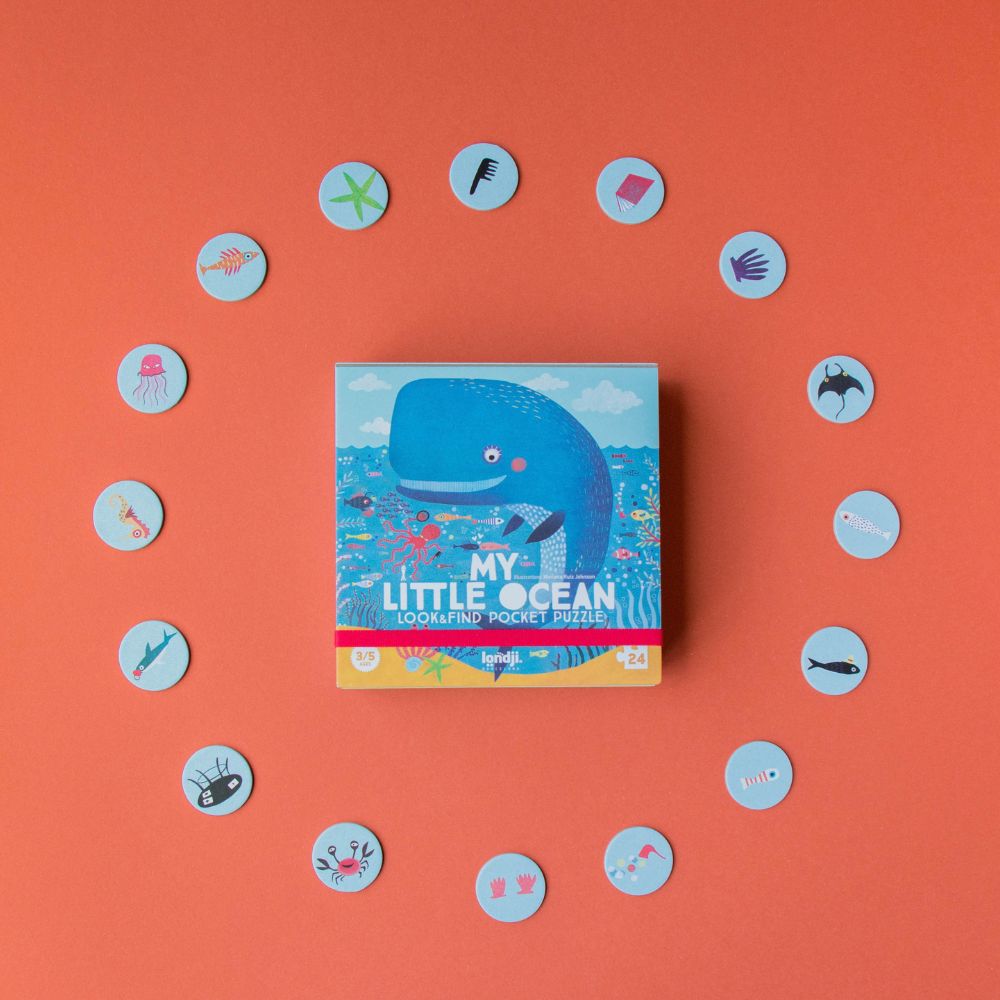 Londji Pocket Puzzle & Observation Game - My Little Ocean (24 pieces)