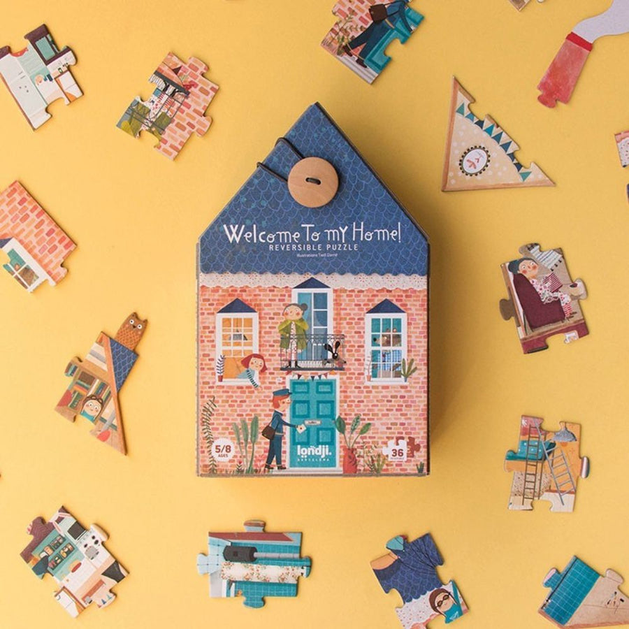 Londji Welcome To My Home! Reversible Jigsaw Puzzle (36 Pieces)