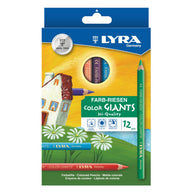 Lyra Color Giants Lacquered Colouring Pencil 12pcs Set - Kids Colouring Pencils
