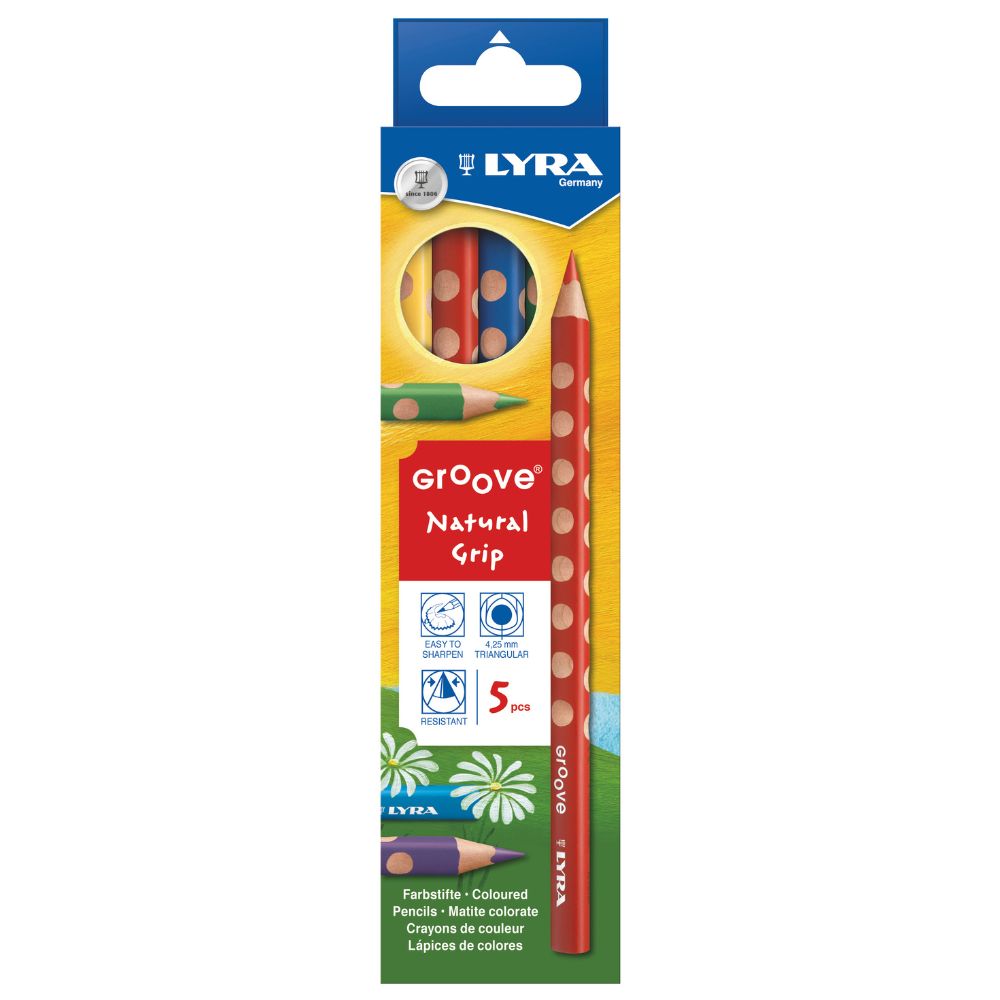 Lyra Groove Pencil 5pcs Set – Ergonomic Kids’ Coloured Pencils