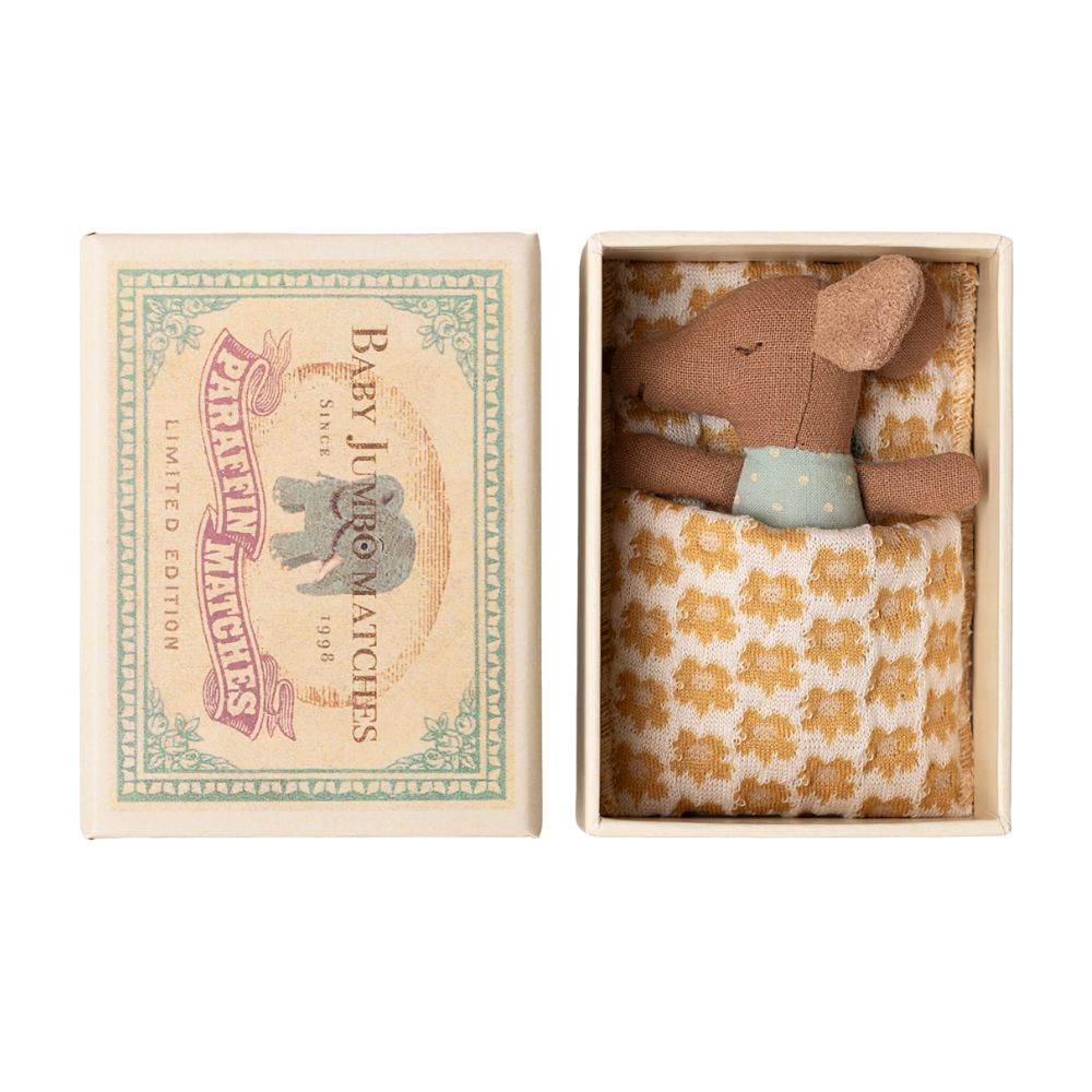 Maileg Baby Mouse Sleepy Wakey In Box - Boy 17-5001-00