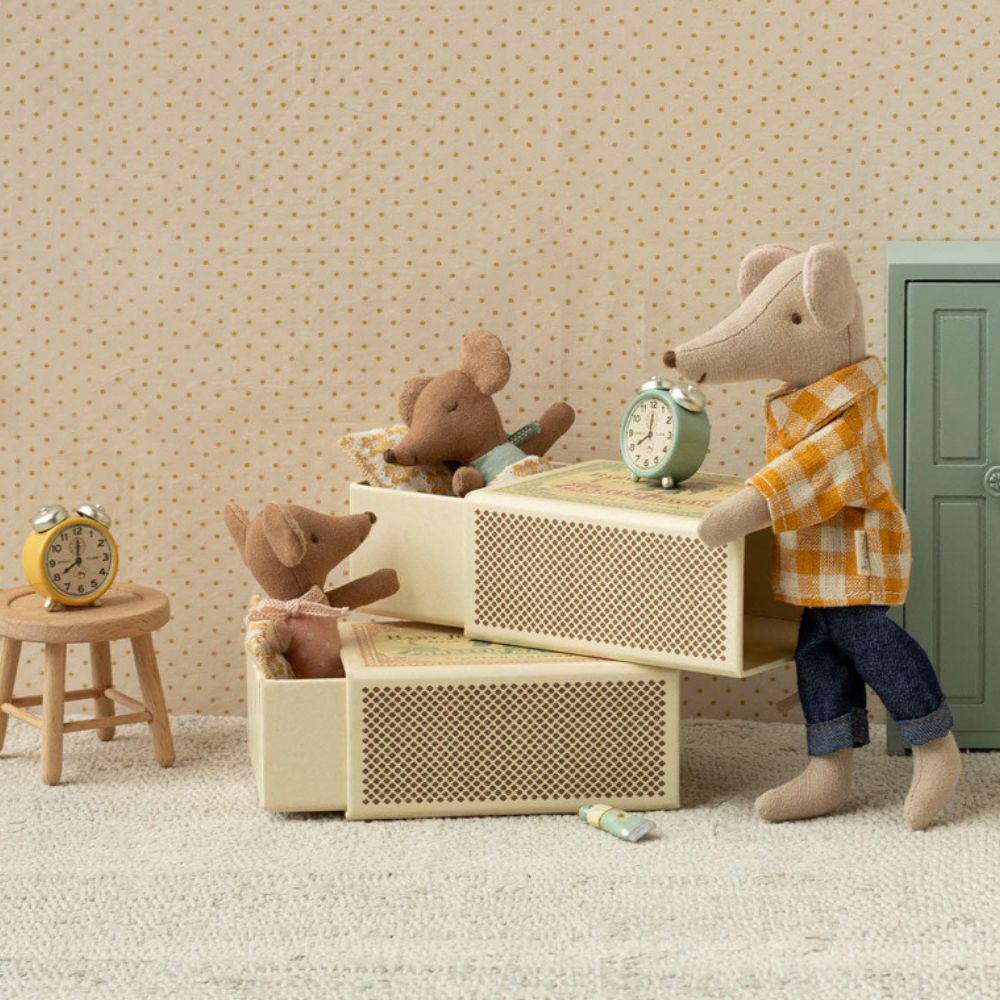 Maileg Baby Mouse Sleepy Wakey In Box - Boy 17-5001-00