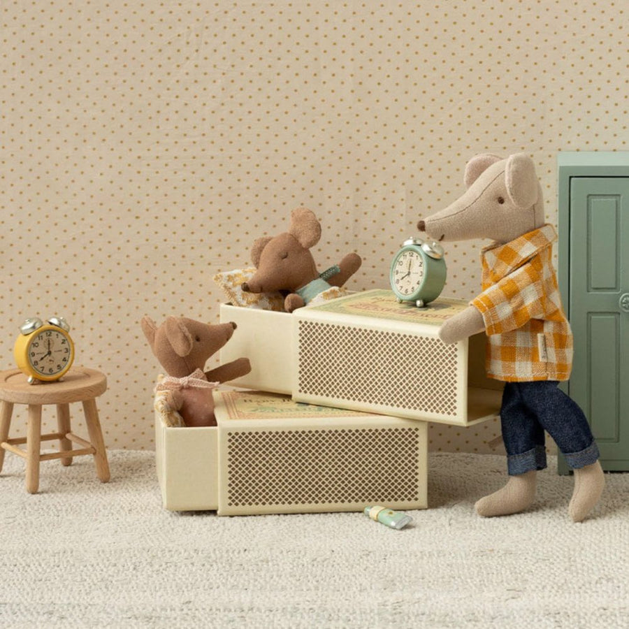 Maileg Baby Mouse Sleepy Wakey In Box - Boy 17-5001-00