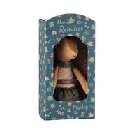 Maileg Reindeer Mother soft toy with checked skirt and collar