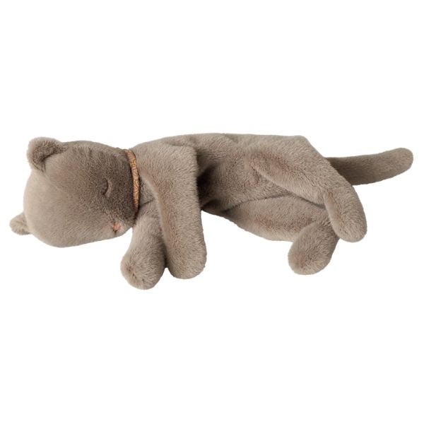 Maileg Sleeping Kitten plush, medium Grey