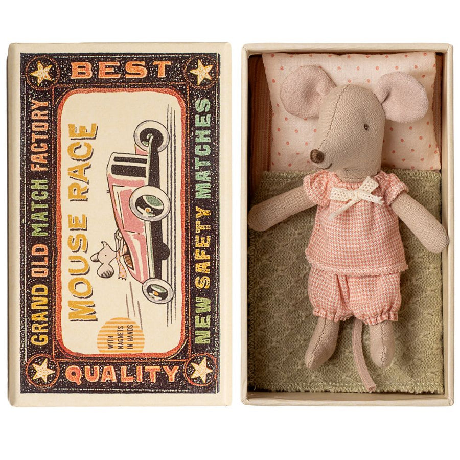 Maileg Mouse, Little Sister in a Matchbox