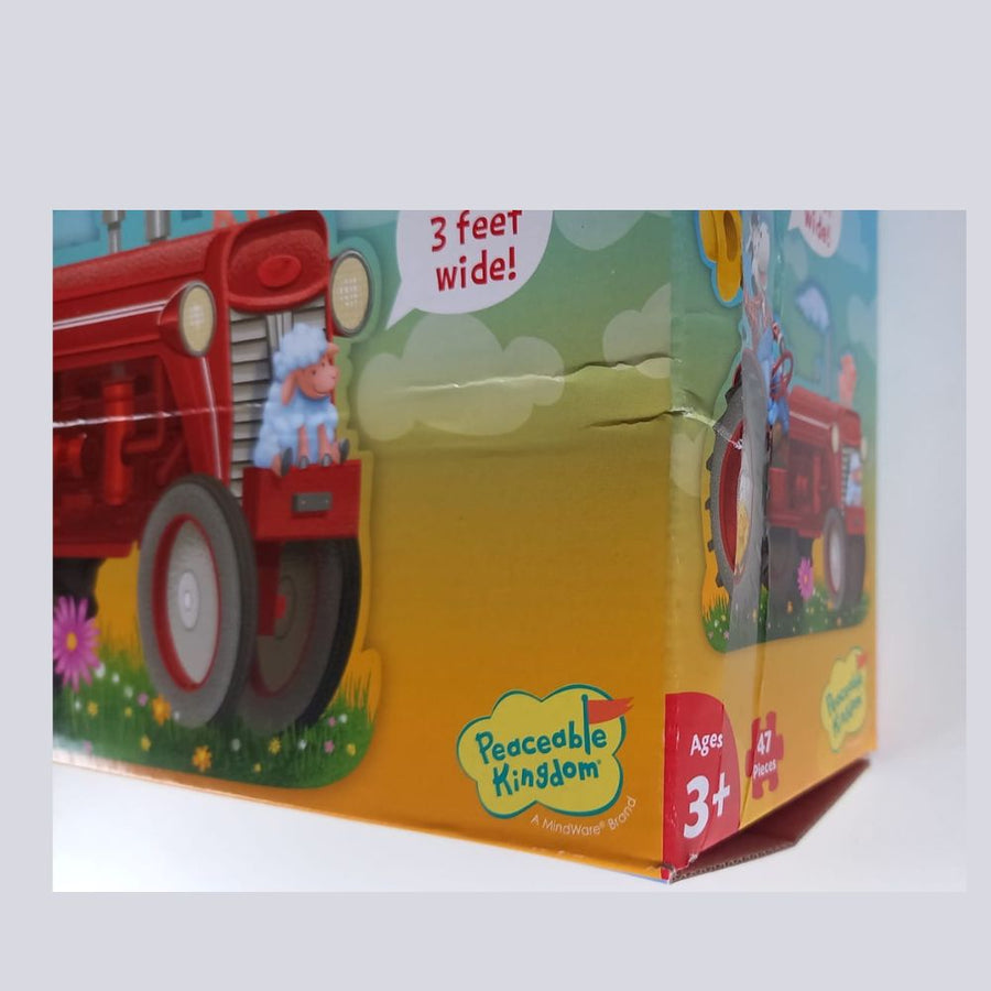Peaceable Kingdom - Shiny Tractor Floor Puzzle - Wonky