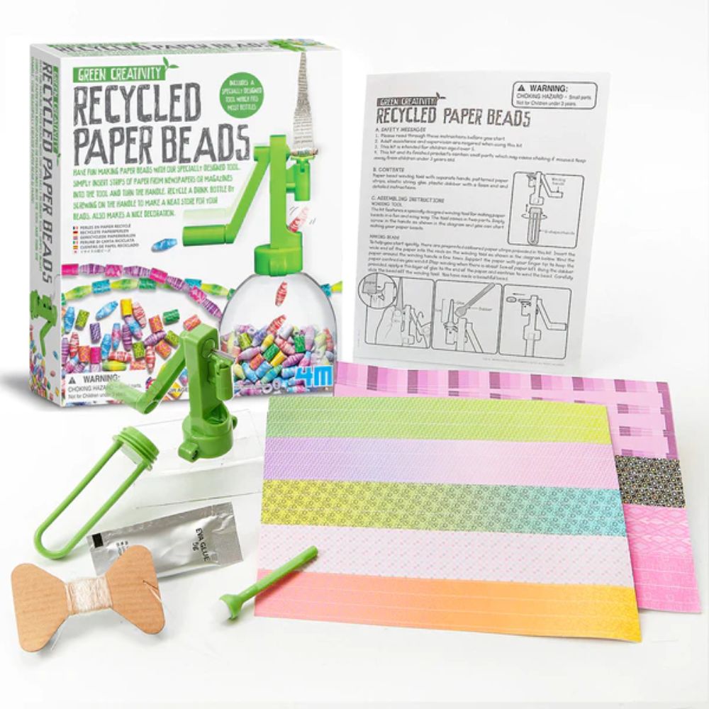 Recycled paper beads