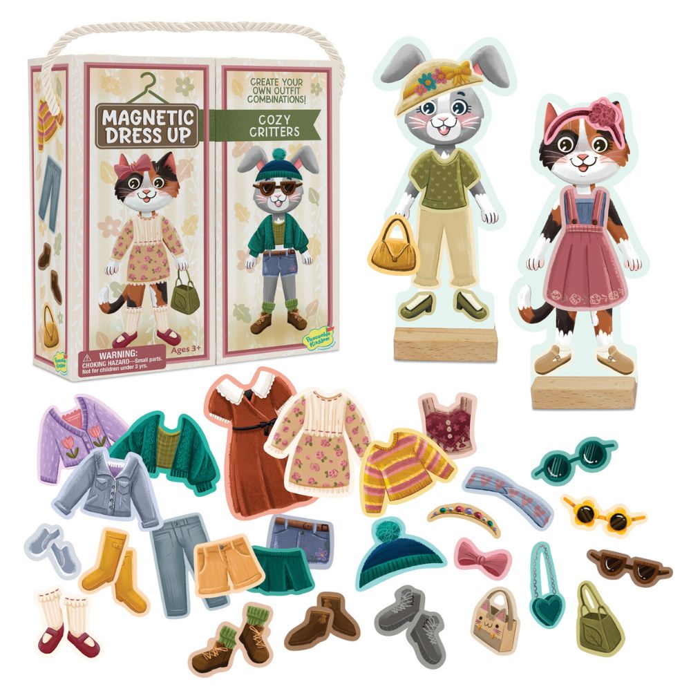 Peaceable Kingdom Magnetic Dress-up Cozy Critters Playset