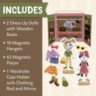Peaceable Kingdom Magnetic Dress-up Cozy Critters Playset