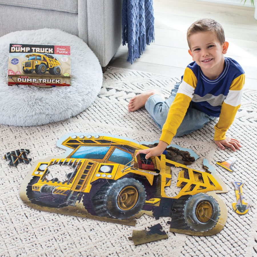 Peaceable Kingdom Shiny Dump Truck Floor Puzzle