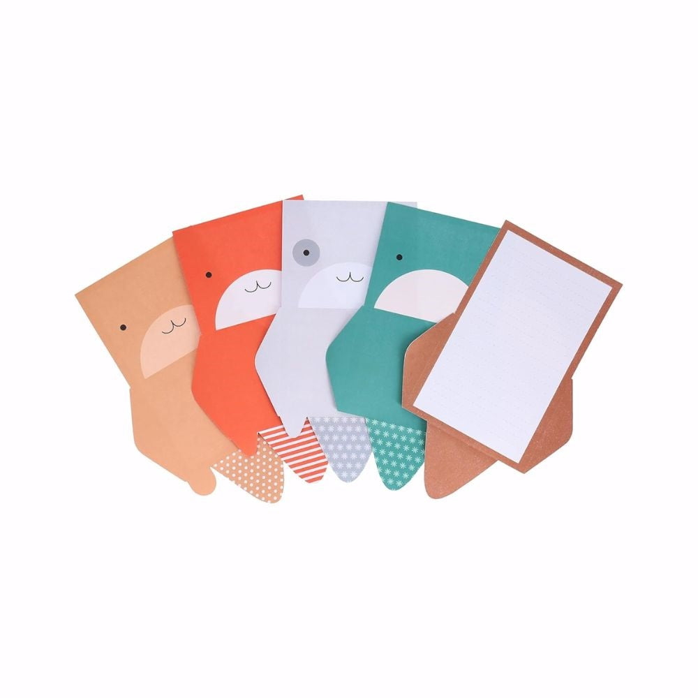 Petit Collage Festive Animal Pals Stationery Set