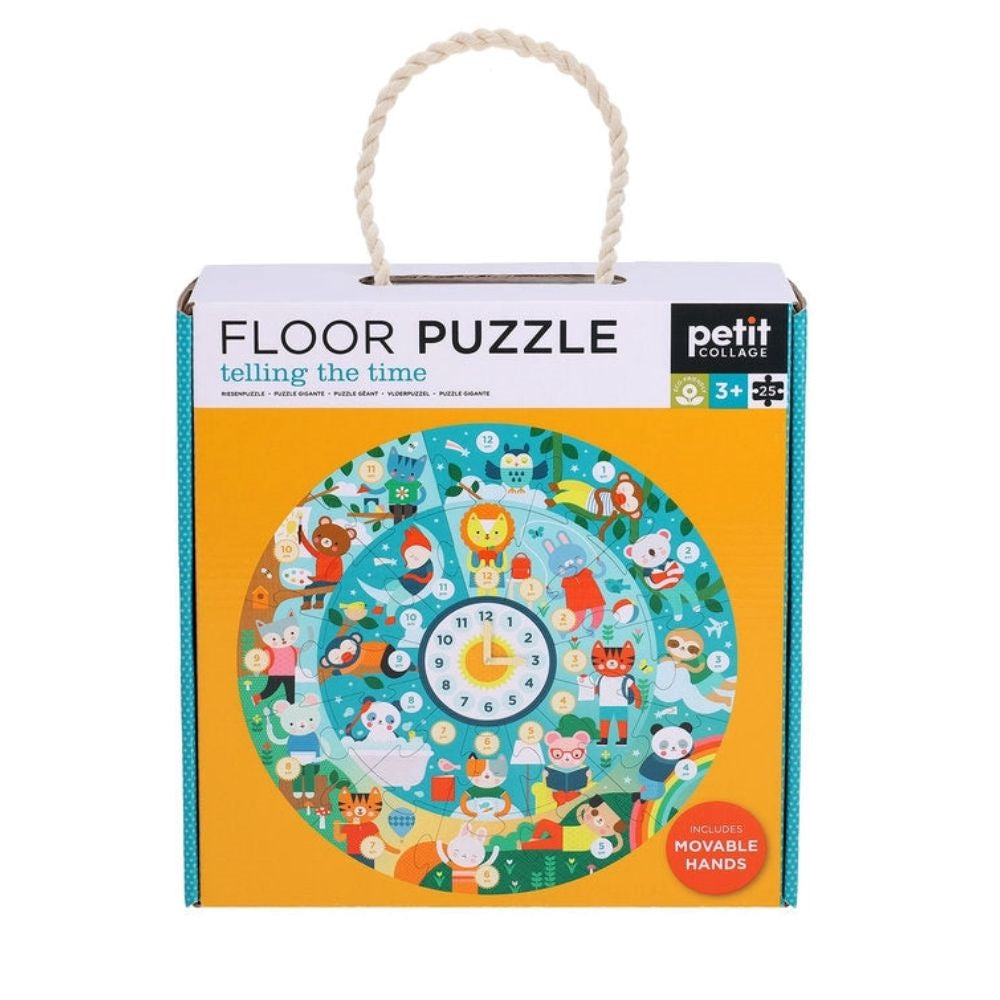 Petit Collage Tell The Time Floor Puzzle - 25pcs