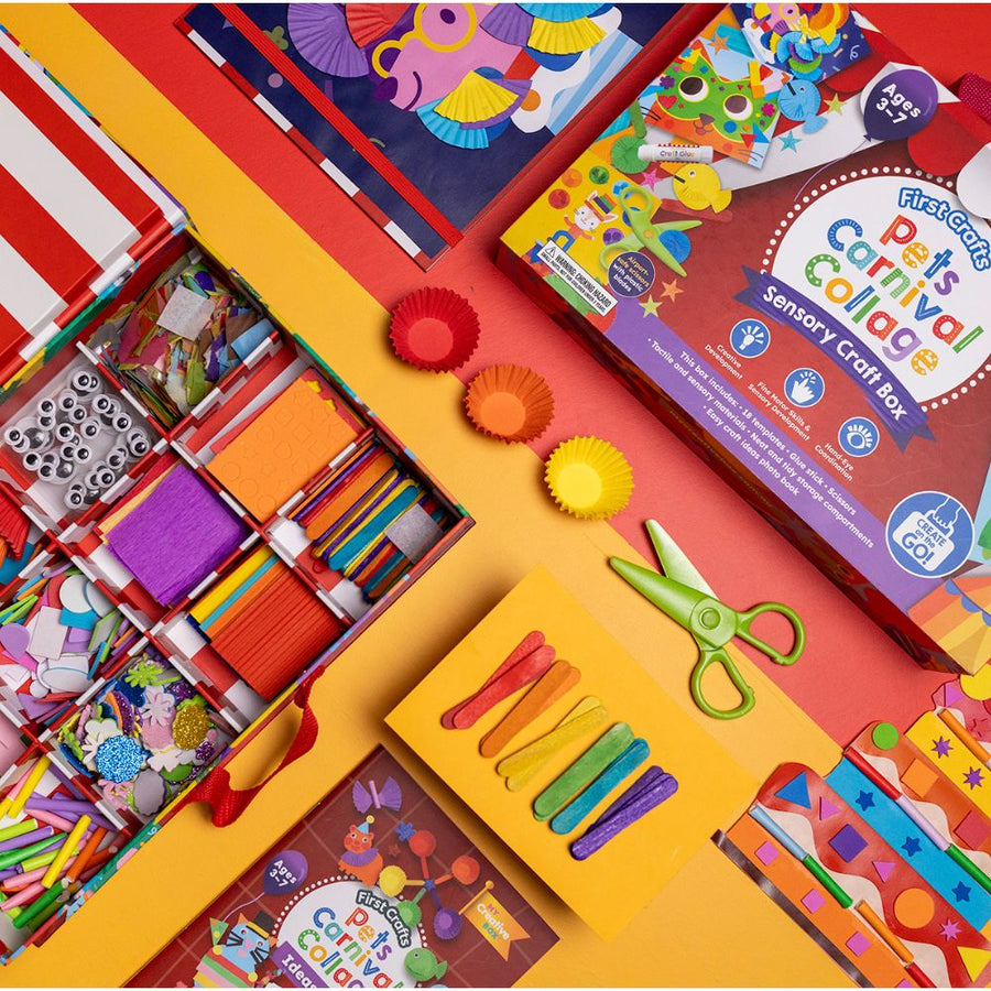 Pets Carnival Collage Sensory Craft Box For Kids
