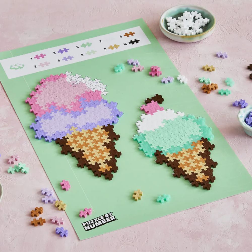 Plus Plus Puzzle By Numbers - Ice Cream Cones