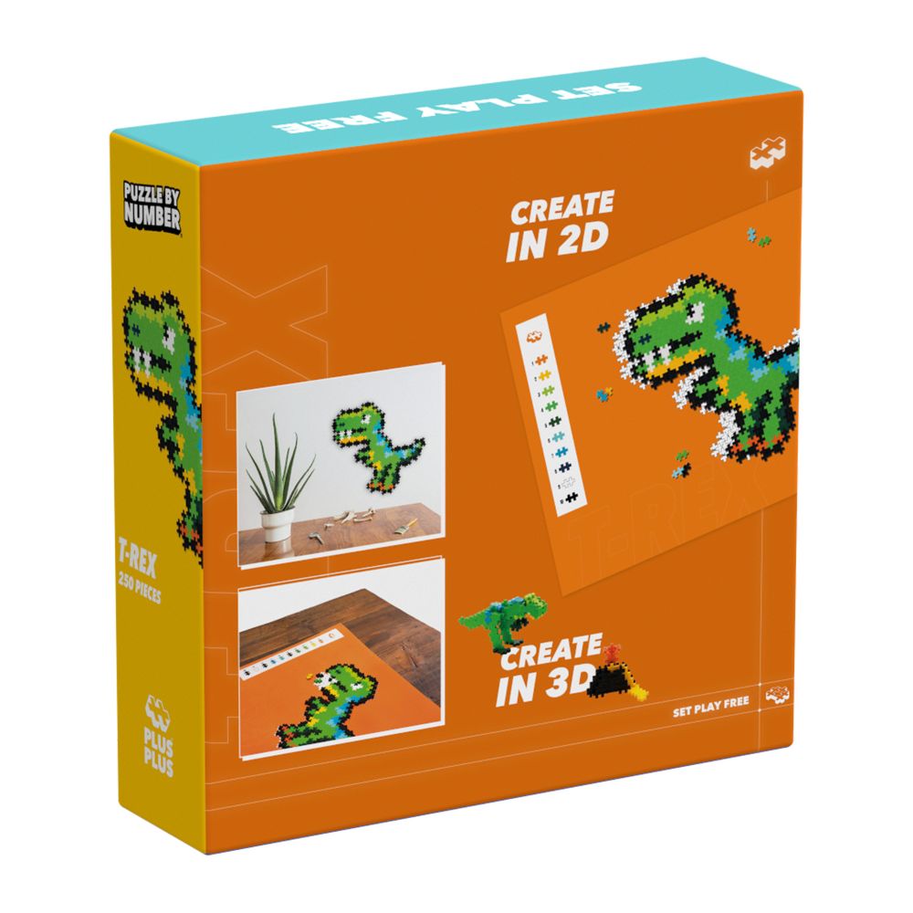 Plus Plus - Puzzle By Numbers - T-Rex