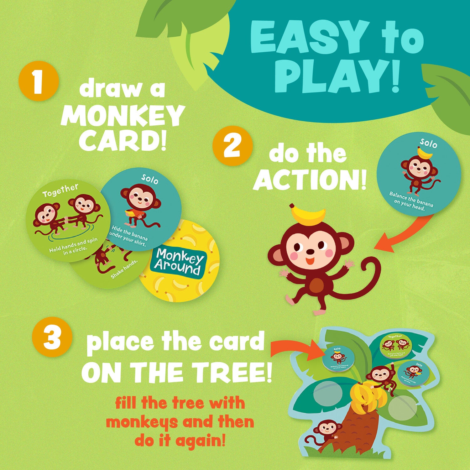 Peaceable Kingdom - Monkey Around Toddler Game