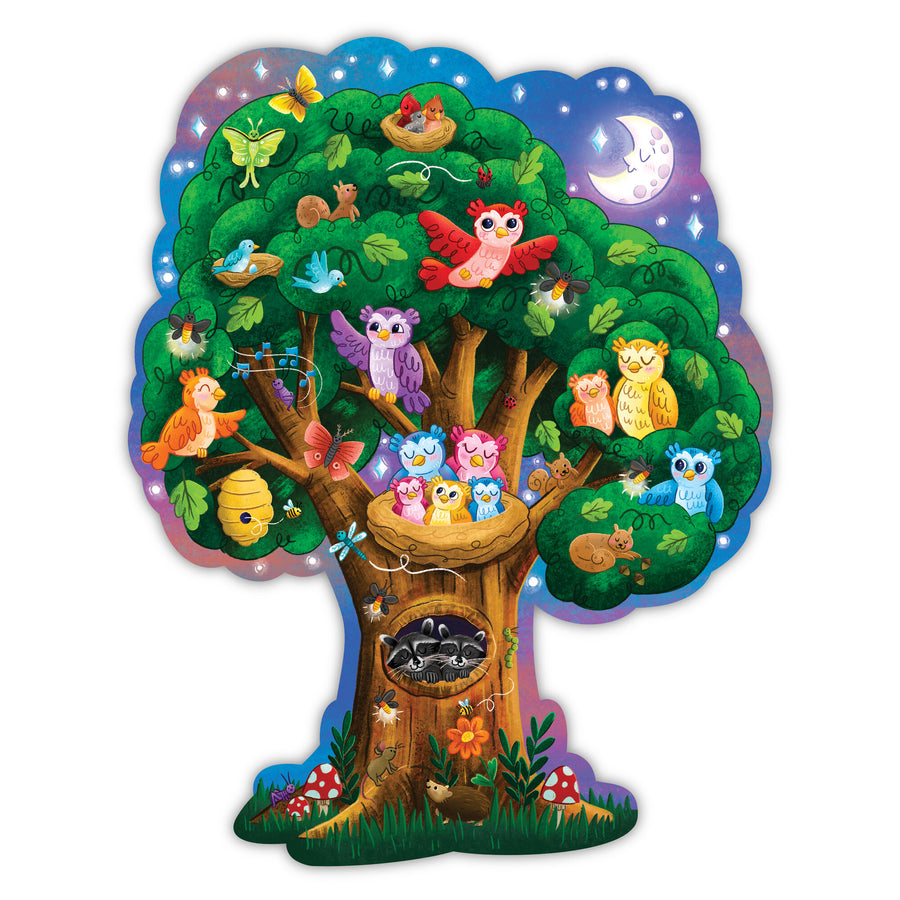 Peaceable Kingdom - Hoot Owl Hoot Shimmery Floor Puzzle