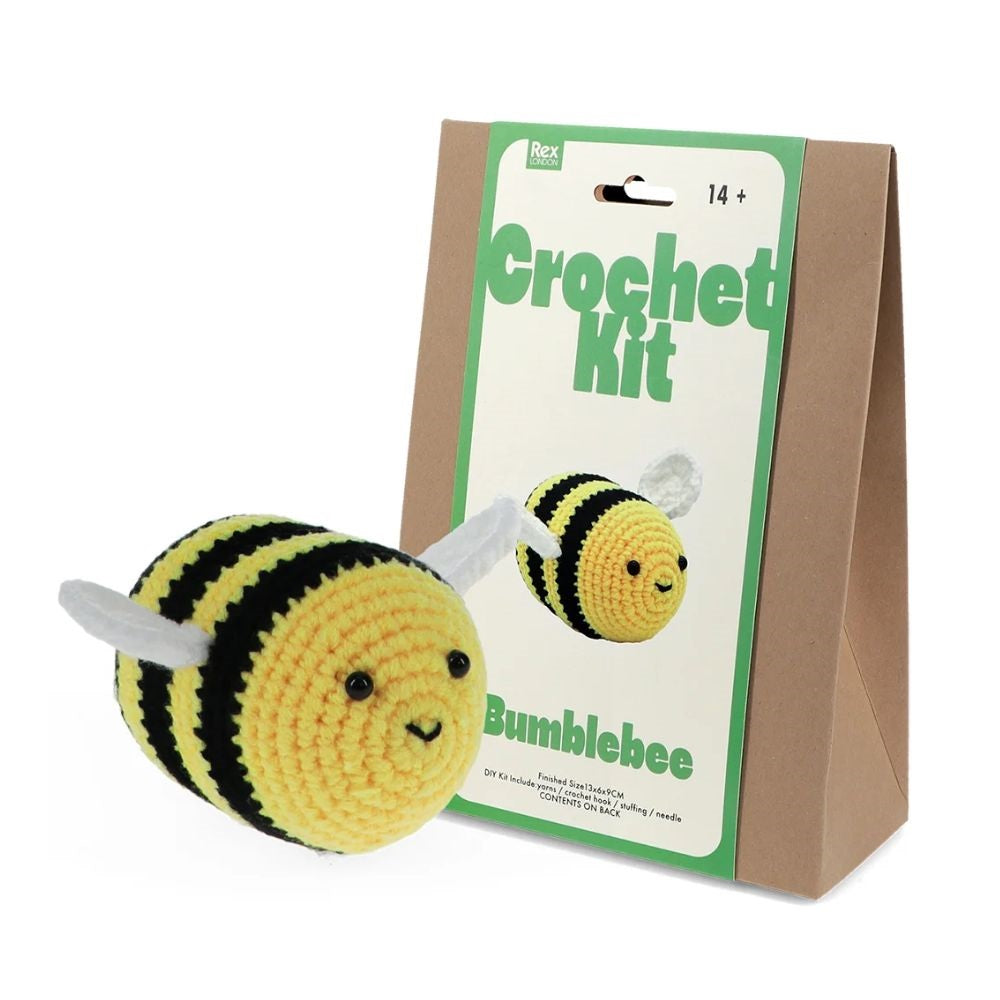 WORKER BEE & BUMBLEBEE セット Rex London Crochet Your Own Bumblebee | Crochet Kits| Sewing Kits