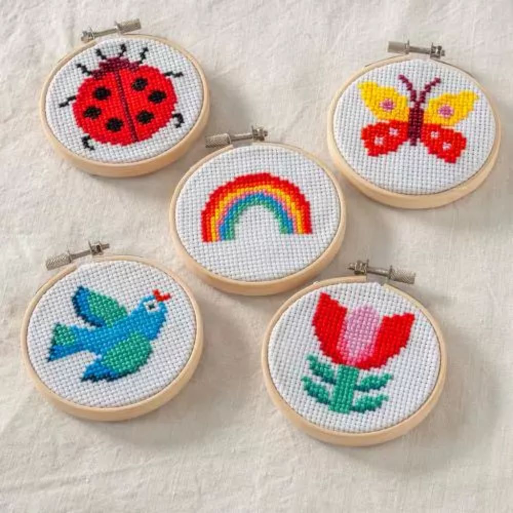 Rex London Rainbow Mini Cross Stitch Craft Kit