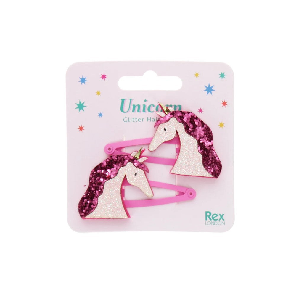 Rex London Unicorn Glitter Hair Clips