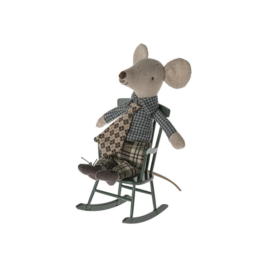 Maileg Mouse Rocking Chair - Dark Green