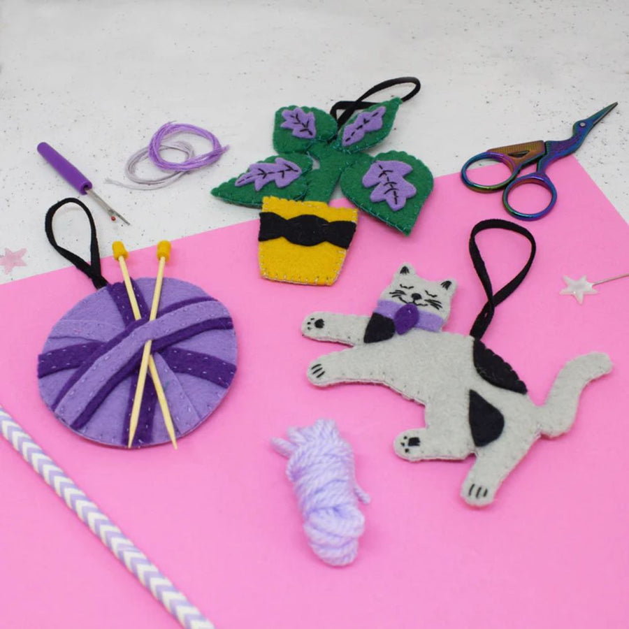 The Make Arcade Crafty Cats Felt Stitching Kit