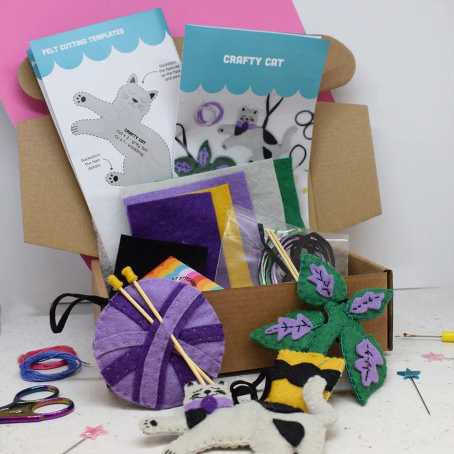 The Make Arcade Crafty Cats Felt Stitching Kit