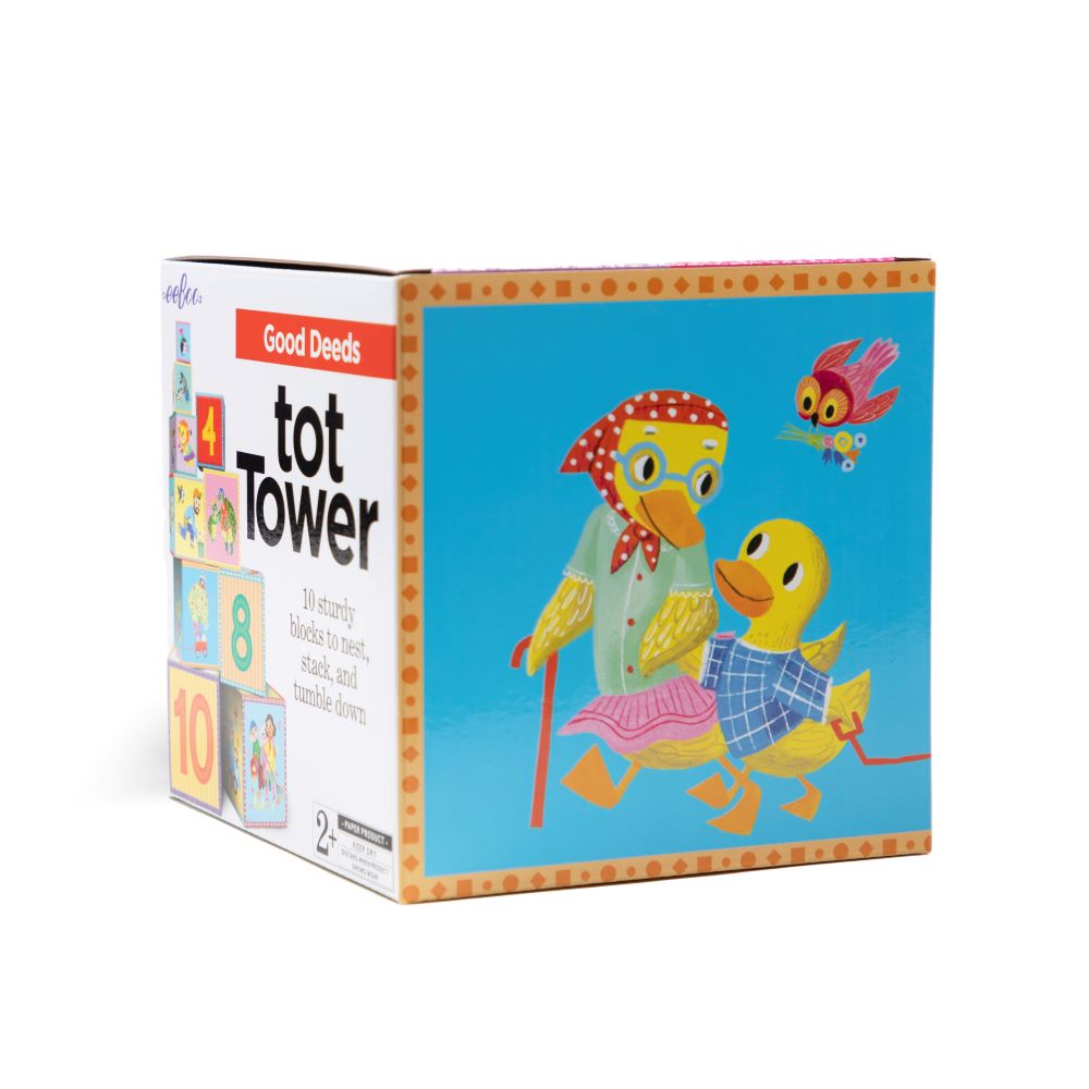 eeBoo Tot Tower - Good Deeds Stacking Toy for Toddlers