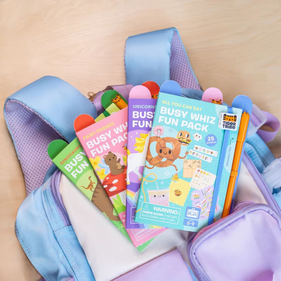 Tiger Tribe Busy Whiz Fun Activity Packs - Portable Play for 4-8 years - PREORDER