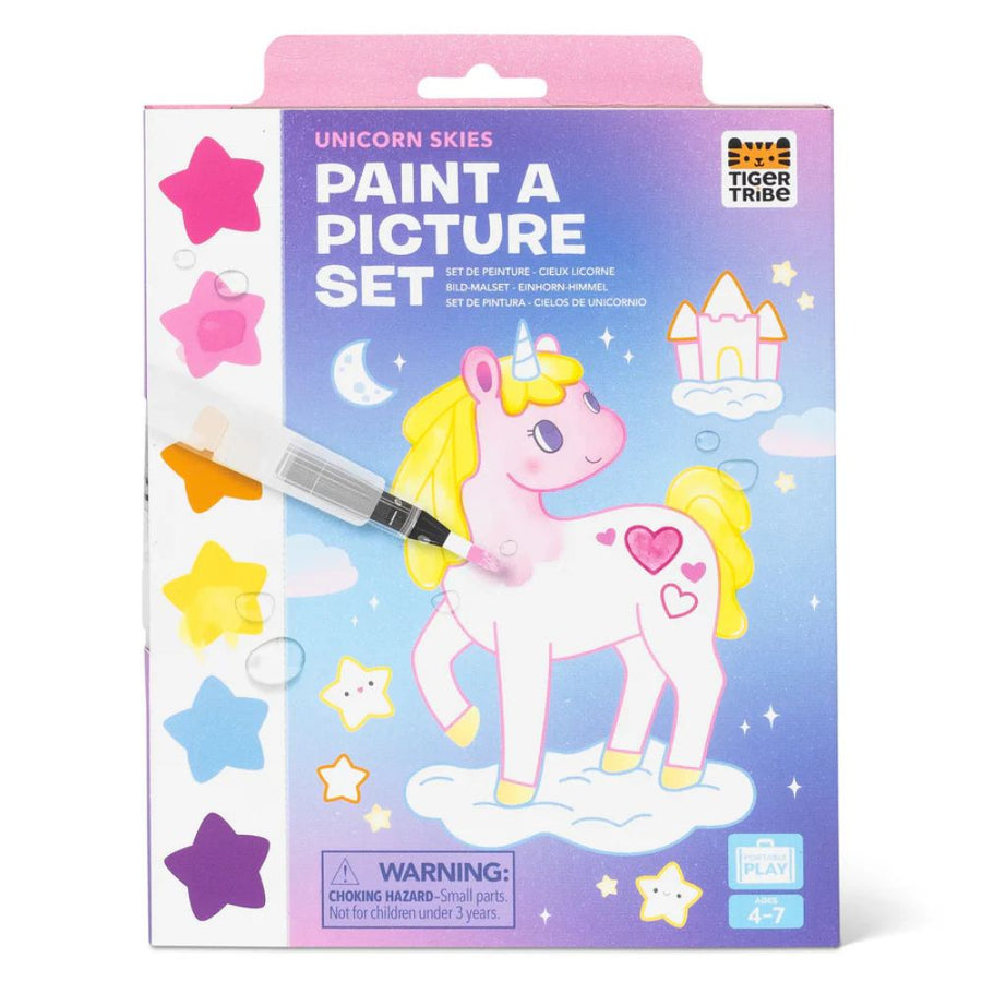 Tiger Tribe Paint-A-Picture Set - Unicorn Skies - PREORDER