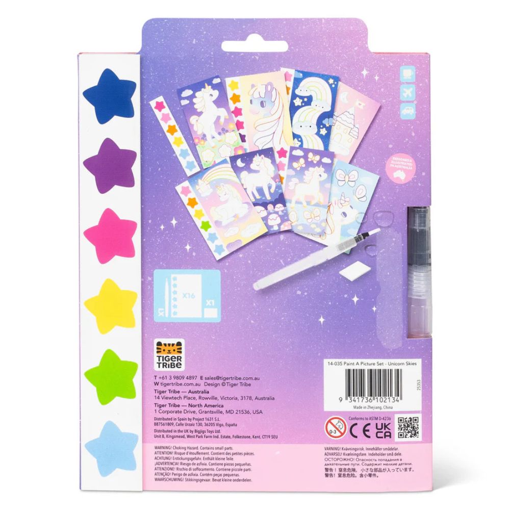 Tiger Tribe Paint-A-Picture Set - Unicorn Skies - PREORDER
