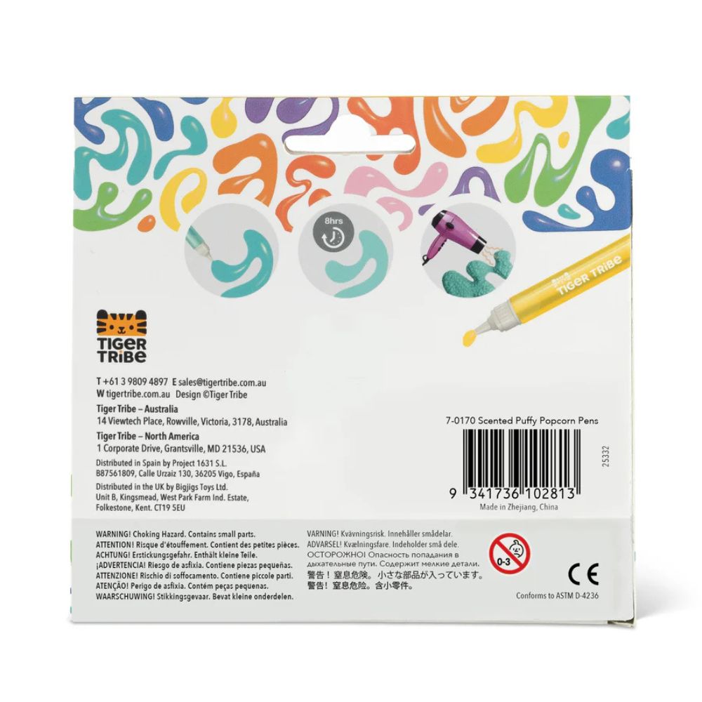 Tiger Tribe Puffy Popcorn Pens 