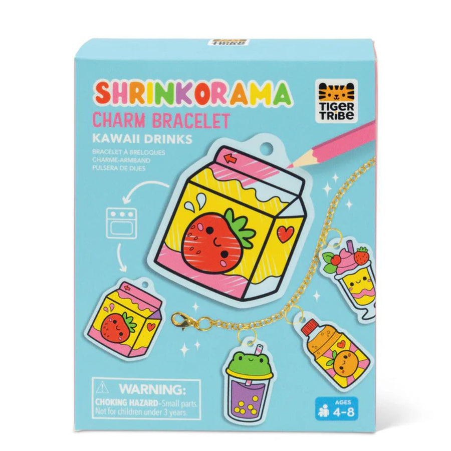 Tiger Tribe Shrinkorama - Charm Bracelet - Kawaii Drinks - PREORDER