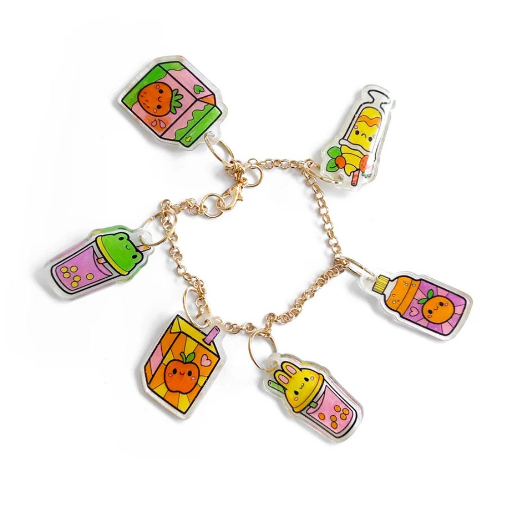 Tiger Tribe Shrinkorama - Charm Bracelet - Kawaii Drinks