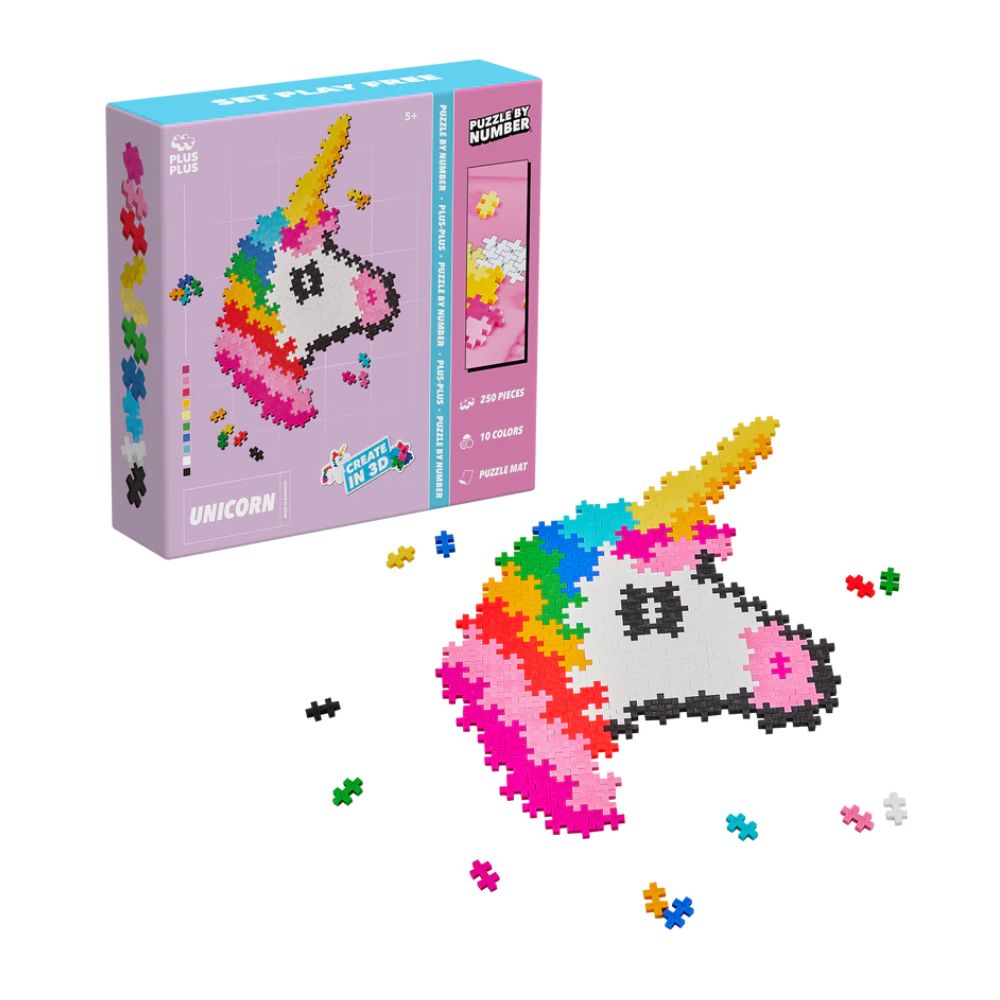 Building Set for Girls 5 years+ - Unicorn Puzzle By Numbers