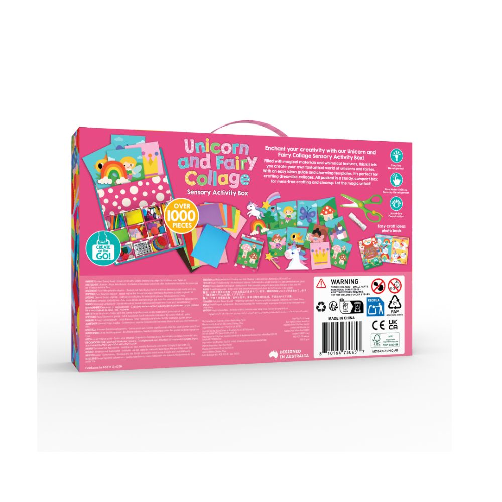 Unicorn and Fairy Collage Sensory Craft Box For Kids - My Creative Box 