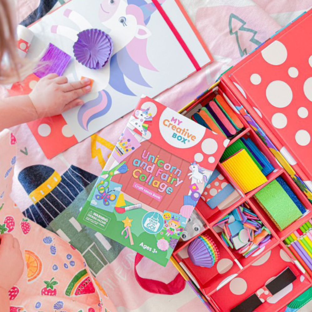 Unicorn and Fairy Collage Sensory Craft Box For Kids - My Creative Box