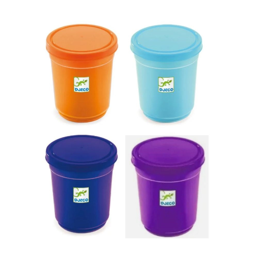 Djeco 4 Tubs of Modelling Play Dough - Nature WONKY