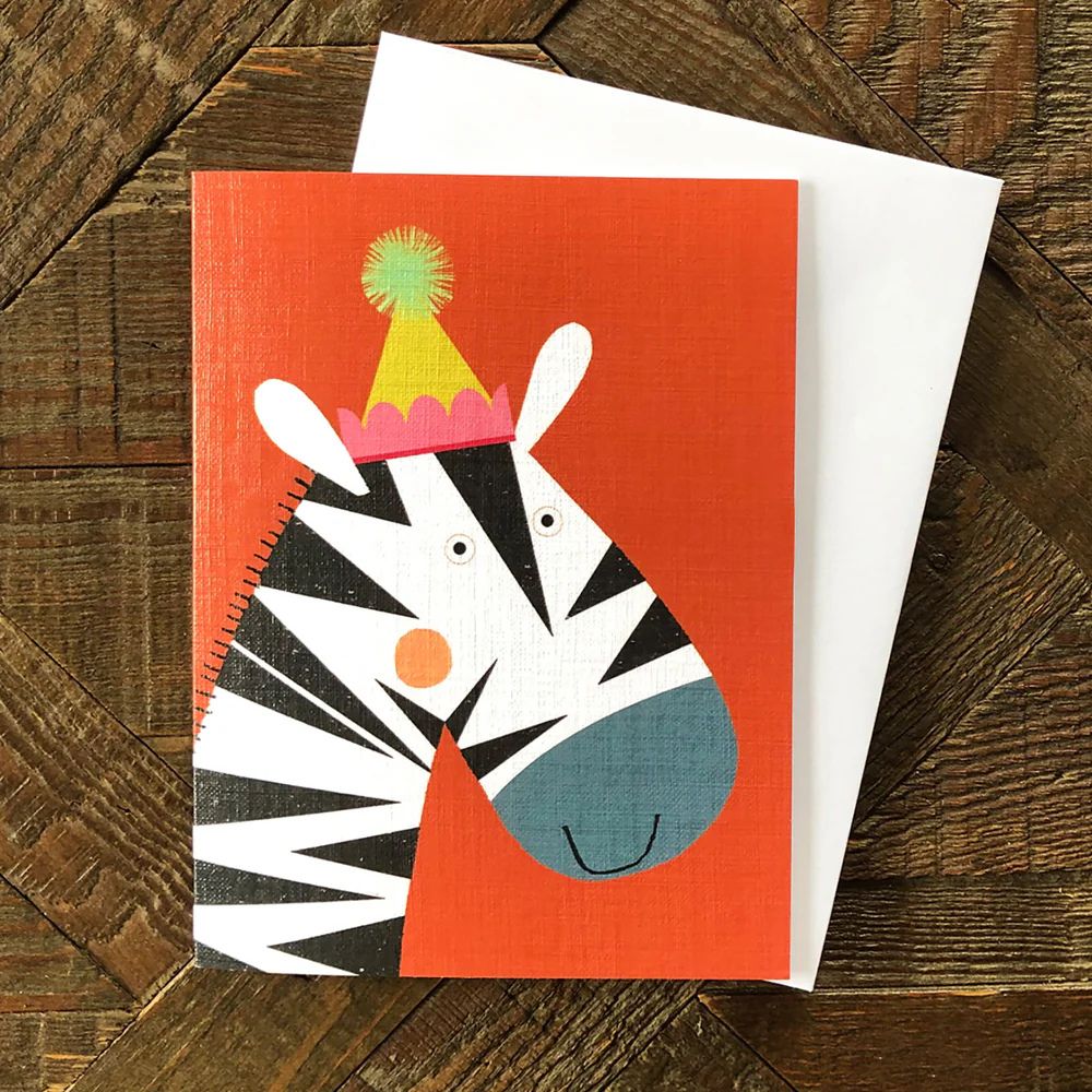 Zebra Birthday Card