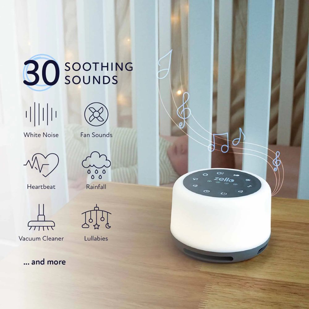 Zello 2 in 1 White Noise Machine & Night Light