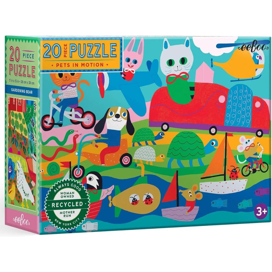 eeBoo Puzzle 20 Pieces - Pets In Motion