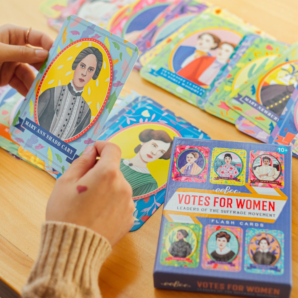 eeBoo Votes for Women Educational Cards