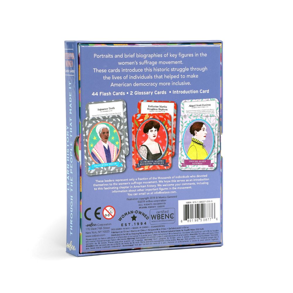eeBoo Votes for Women Educational Cards
