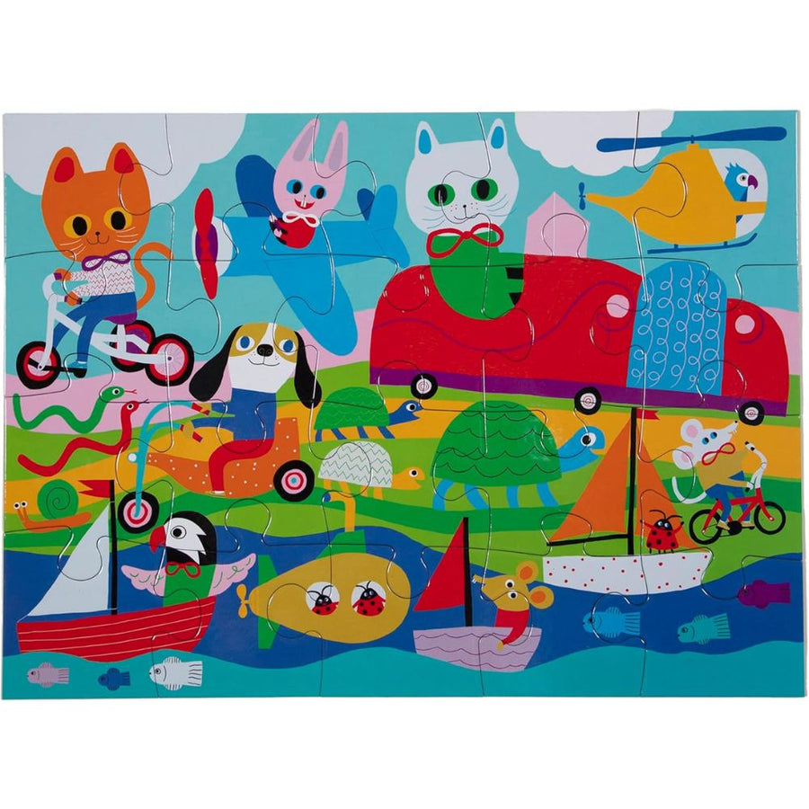 eeBoo Puzzle 20 Pieces - Pets In Motion