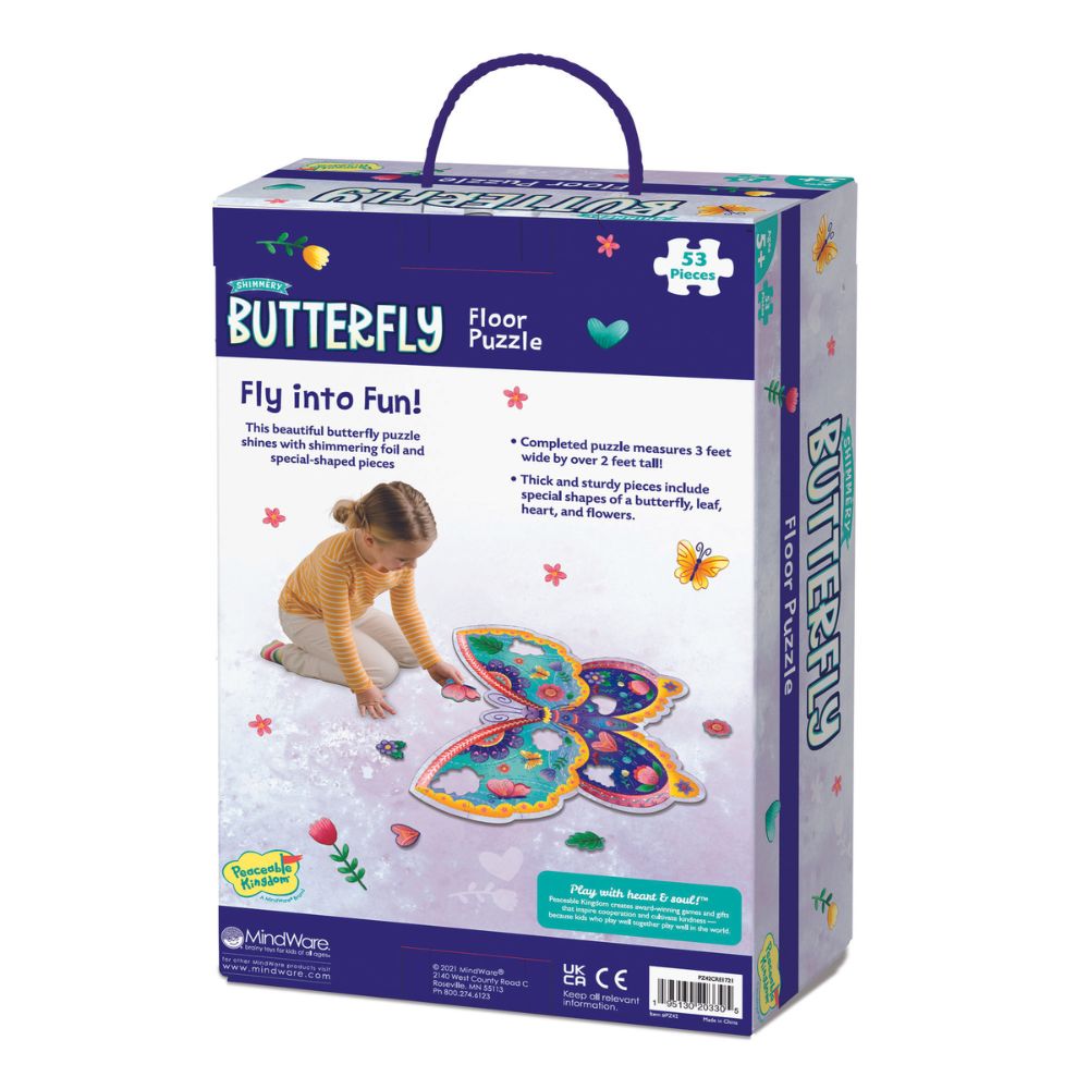 Peaceable Kingdom Shimmery Butterfly Floor Puzzle