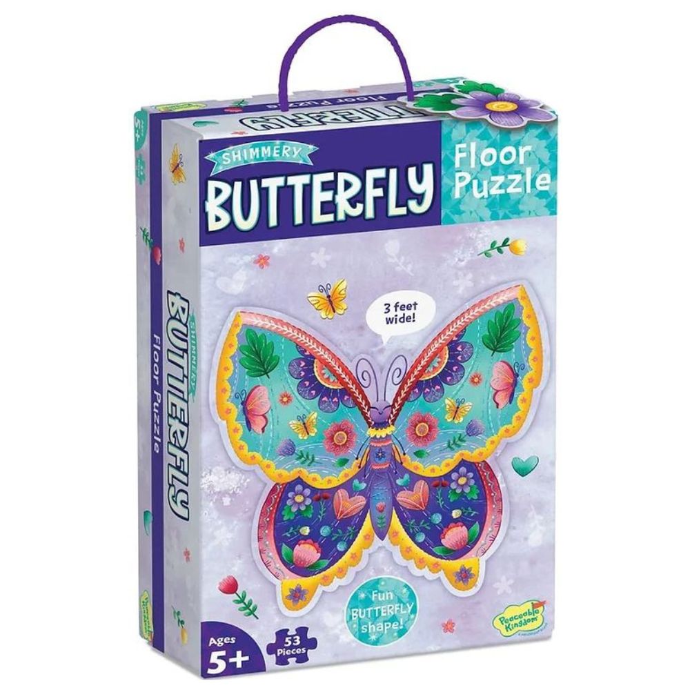 Peaceable Kingdom Shimmery Butterfly Floor Puzzle