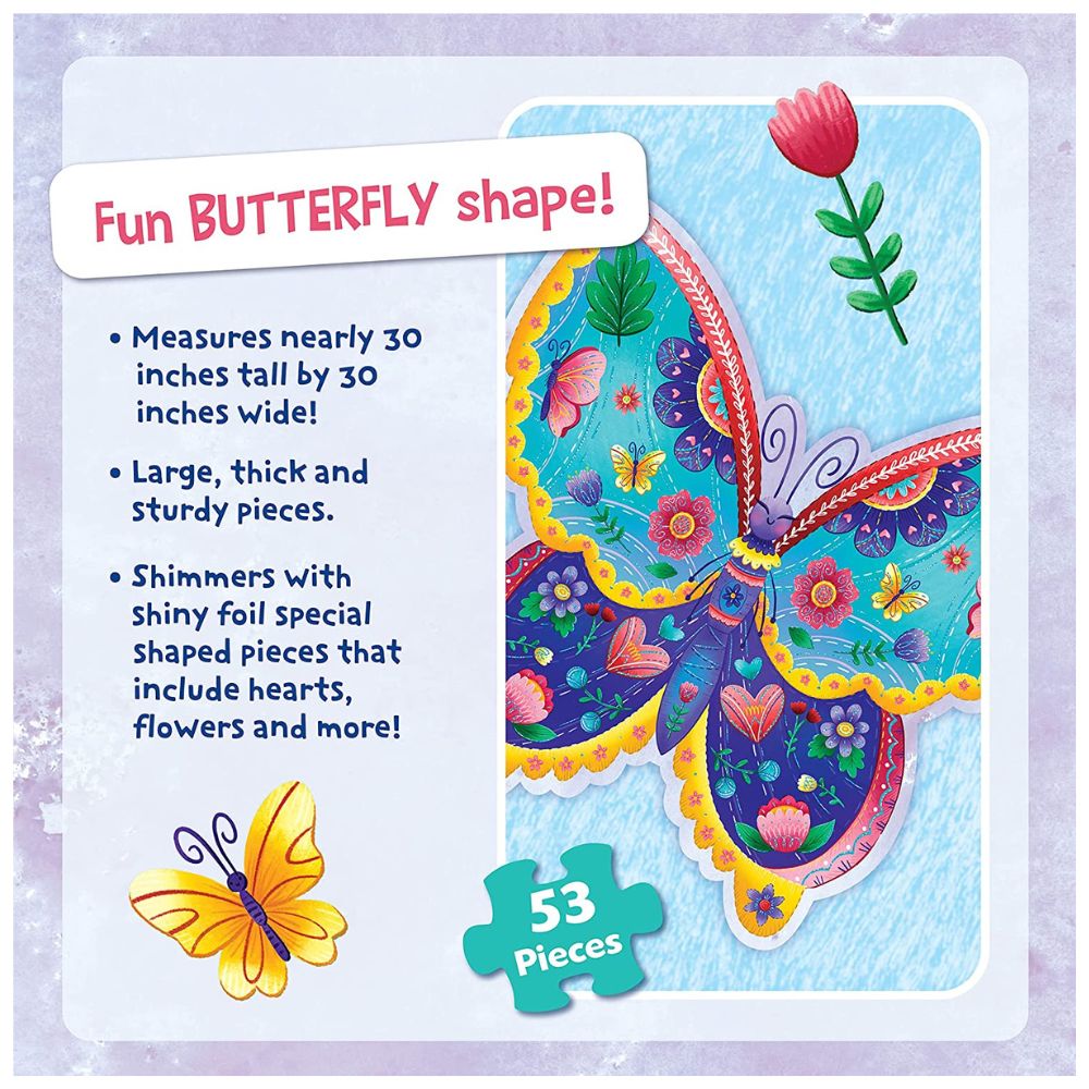 Peaceable Kingdom Shimmery Butterfly Floor Puzzle