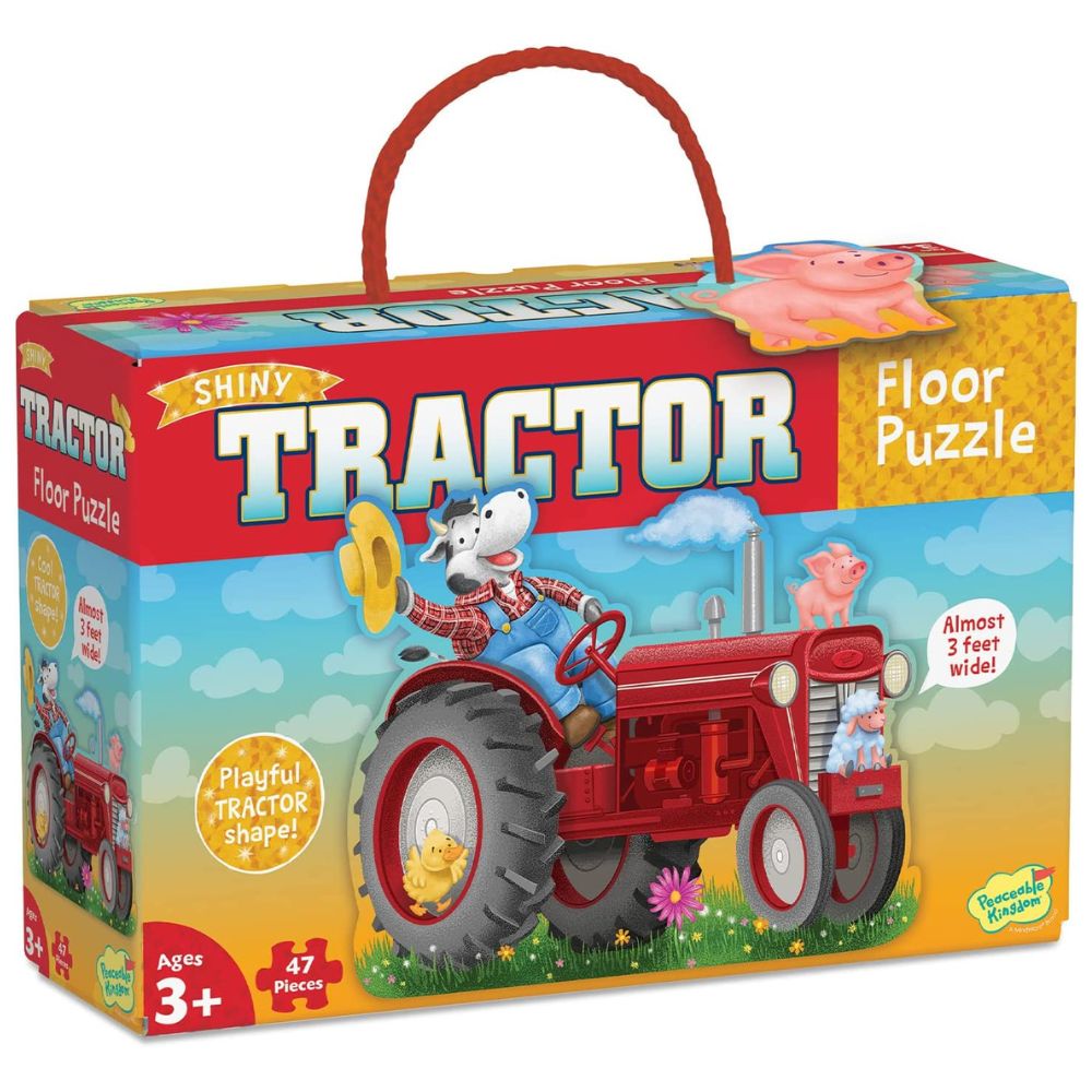 Peaceable Kingdom Shiny Tractor Floor Puzzle