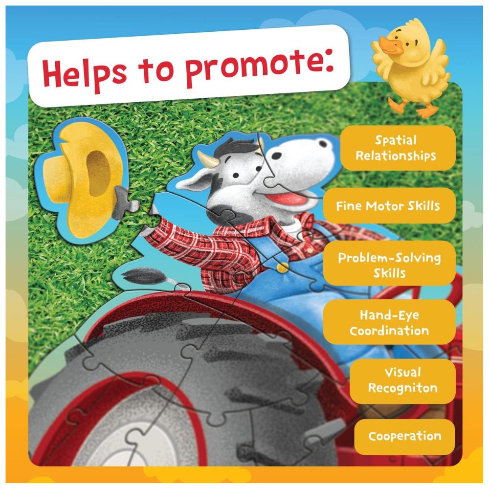 Peaceable Kingdom Shiny Tractor Floor Puzzle